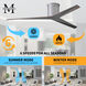 Atlas Eliza-H 56 inch Brushed Nickel with Old Oak Tone Blades Flush Mount Ceiling Fan